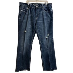 Axe & Crown Rumble Jeans Men’s 40 X 32  Blue Boot Fit Denim Western Distressed